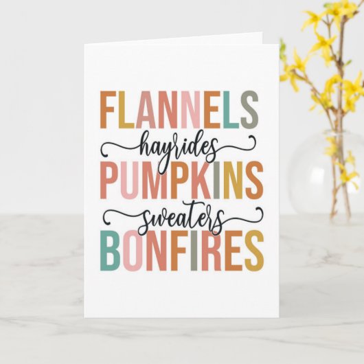 秋がやってきた カード (黄色い花)