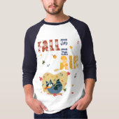 秋がアライグマをスイングして空中にある Tシャツ (正面)