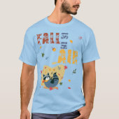 秋がアライグマをスイングして空中にある Tシャツ (正面)