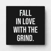 秋がグラインドに恋をする – 成功やる気を起こさせる フォトプラーク (正面)