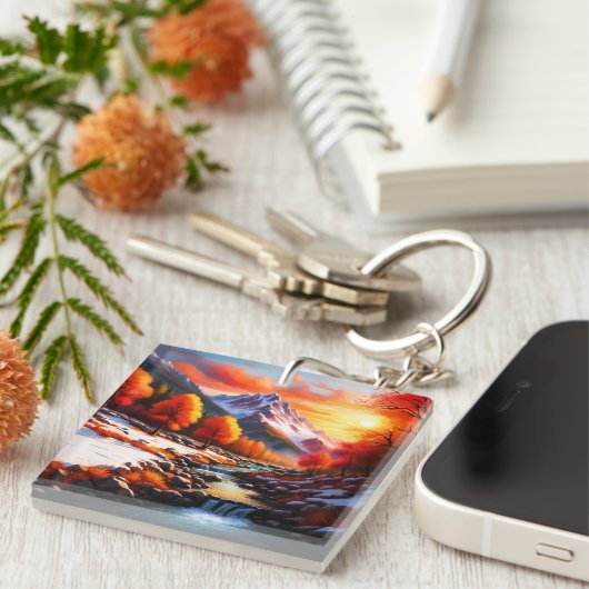 秋が冬になる キーホルダー (正面右)