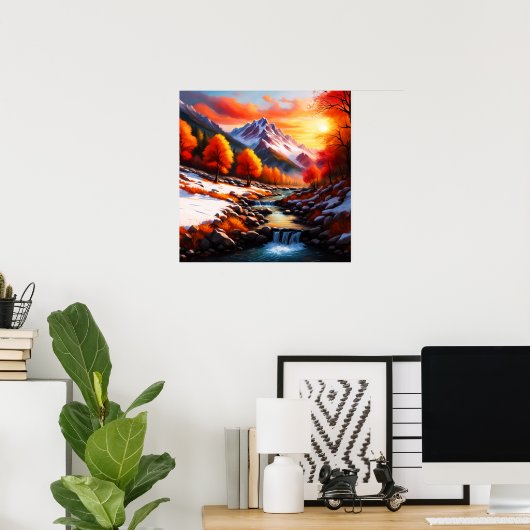 秋が冬になる ポスター (ホームオフィス)