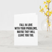 秋が問題に恋をすると彼らは失敗するかもしれない カード (黄色い花)