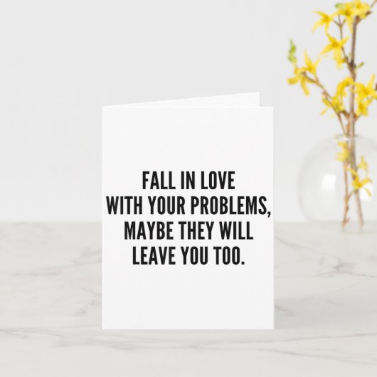 秋が問題に恋をすると彼らは失敗するかもしれない カード (黄色い花)