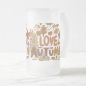 秋が大好き フロストグラスビールジョッキ (正面右)