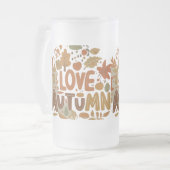 秋が大好き フロストグラスビールジョッキ (正面左)