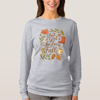 秋が好きな女の子 Tシャツ