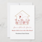 秋が恋に落ちた新しい家? | 不動産仲介業者メールプログラム カード (正面)