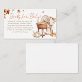 秋が恋に落ちる赤ちゃんシャワーベビー エンクロージャーカード (正面/裏面)