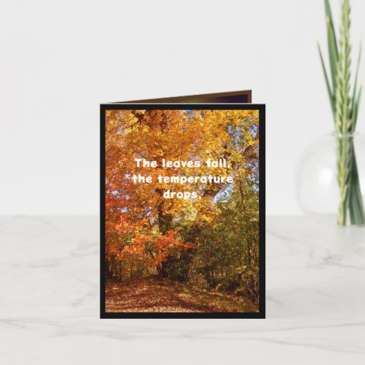 秋が来た、スープが来た カード (正面)