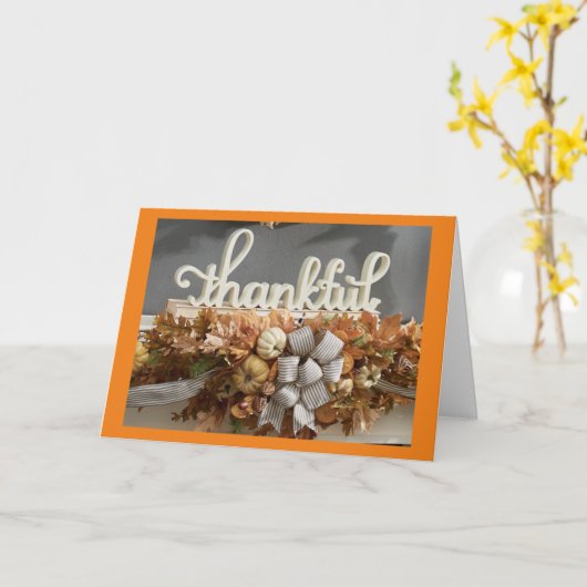 秋が来て感謝祭が近い カード (黄色い花)