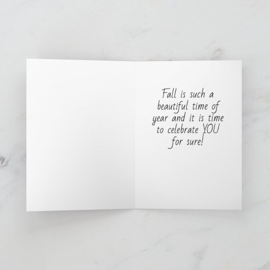 秋が来て誕生日 カード (内部)