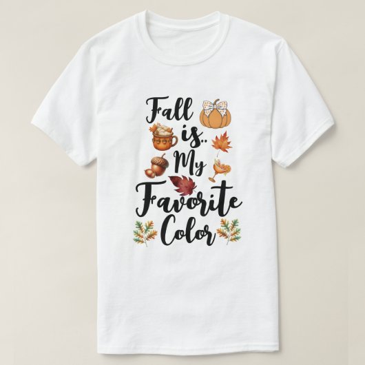 秋が私の一番好きな色 Tシャツ (デザイン正面)