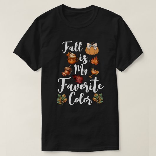 秋が私の一番好きな色 Tシャツ (デザイン正面)