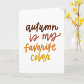 "秋が私の好きな色" カード (黄色い花)