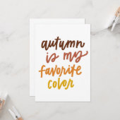 "秋が私の好きな色" カード (正面/裏面インサイチュ)