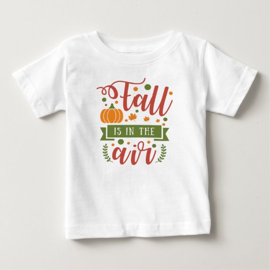 秋が空中にある ベビーTシャツ (正面)