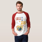 秋が空気の中タヌキの秋 Tシャツ (正面フル)