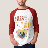 秋が空気の中タヌキの秋 Tシャツ (正面)