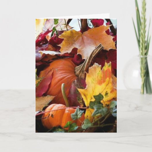 **秋が聞こえる – 誕生日が近い**ハッピーバースデー カード (正面)