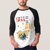 秋が訪れるアライグマ Tシャツ (正面)