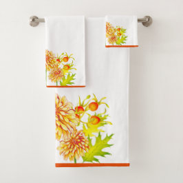 秋が訪れるバスルームのタオル バスタオルセット