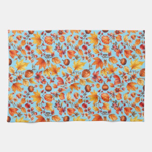 秋が訪れる キッチンタオル (横)