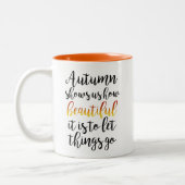 秋が訪れる ツートーンマグカップ (左)