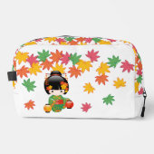 秋こけし人形 – 緑の着物芸者ガール ドップキット (正面)