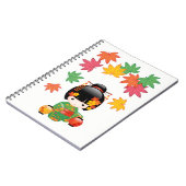 秋こけし人形 – 緑の着物芸者ガール ノートブック (左側)