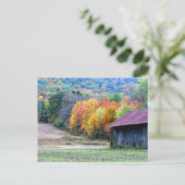 秋たばこ納屋自然写真はがき ポストカード (スタンド正面)