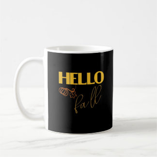 秋だね！紅葉とかわいいカボチャのビンテージ コーヒーマグカップ