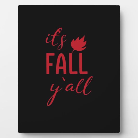 秋だね Fall Design 秋の季節 かっこいい 面白い フォトプラーク (正面)
