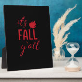 秋だね Fall Design 秋の季節 かっこいい 面白い フォトプラーク (側面)