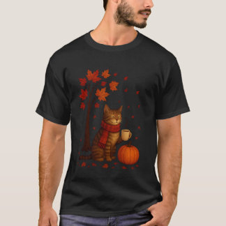 秋だよ全ての猫 紅葉 冗談だよ Tシャツ