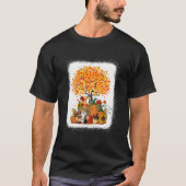 秋だよ!ノームズ パンプキン 紅葉 木 秋 Tシャツ (正面)