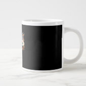 秋だよ!ノーム柄のチェックとヒョウ柄のオシャレ ジャンボコーヒーマグカップ (右)