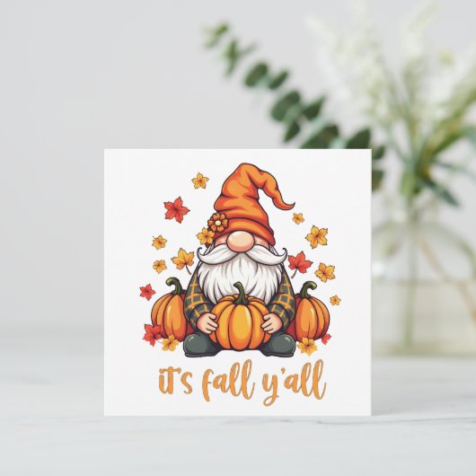 秋だよ 皆のノームさんたち きのこ オータム サンクスギビング 招待状 (スタンド正面)