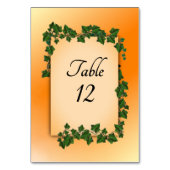 秋つる植物のテーブル番号 テーブルナンバー (裏面)