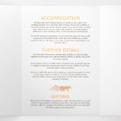 秋つる植物オレンジ結婚色の水の色のオールインワン 三つ折り招待状 (内部中)