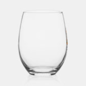 秋とビッグ・フットの贈り物を愛する女感謝していの子 ステムなしワイングラス (右)