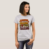 秋とフットボール 女性用Tシャツ デザイン Tシャツ (正面フル)