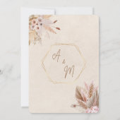 秋とフローラ日付の保存招待状 招待状 (裏面)