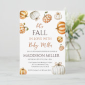 秋とベビー、カボチャ赤ちゃんシャワー 招待状 (スタンド正面)