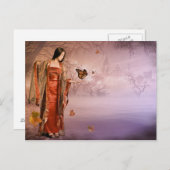 秋とモナーク蝶 ポストカード (正面/裏面)