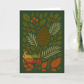 秋と冬の休暇シーズンのご挨拶 カード (正面)