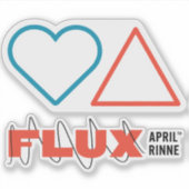 「秋と変わり」ビニールステッカー シール (正面)