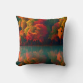 秋と川の木 クッション (正面)