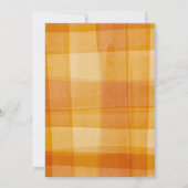 秋と恋にベビー葉ハート赤ちゃんシャワー 招待状 (裏面)