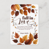 秋と恋に紅葉赤ちゃんシャワー エンクロージャーカード (正面)
